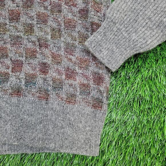 Vintage 80s London-Fog Shetland Wool Sweater S/M 18x23 USA - Picture 11 of 11